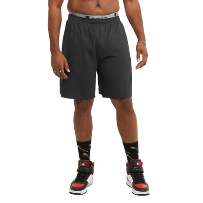Champion Men's Shorts, Classic Cotton Jersey Athletic Shorts, 9", Long Gym Shorts, Men's Workout Shorts
