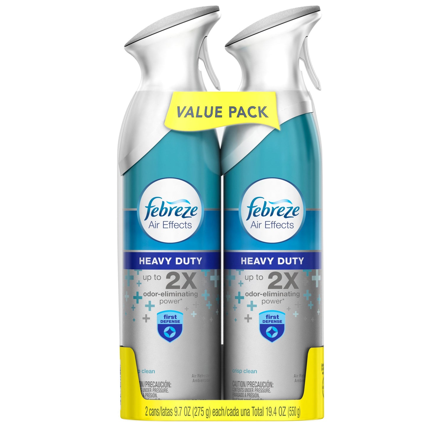 Febreze Air Effects Heavy Duty Crisp Clean Air Freshener, 2 ct