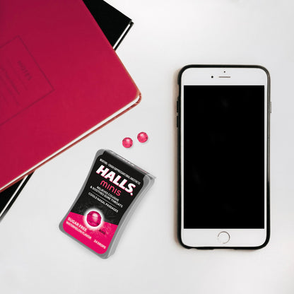 HALLS Minis Watermelon Flavor Sugar Free Cough Drops, 24 Drops