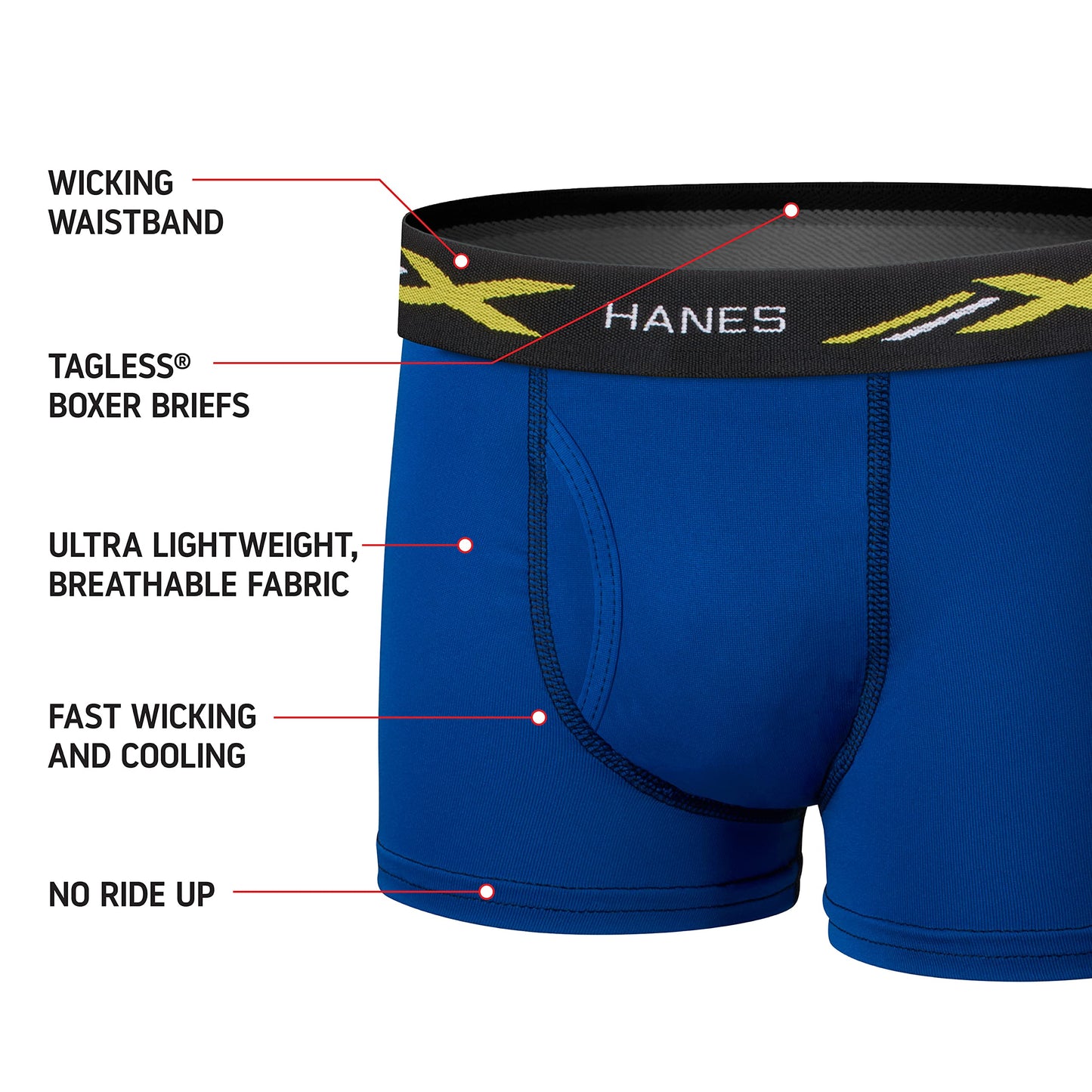 Hanes Boys' Boxer Brief, Assorted Stripes & Solids, Small