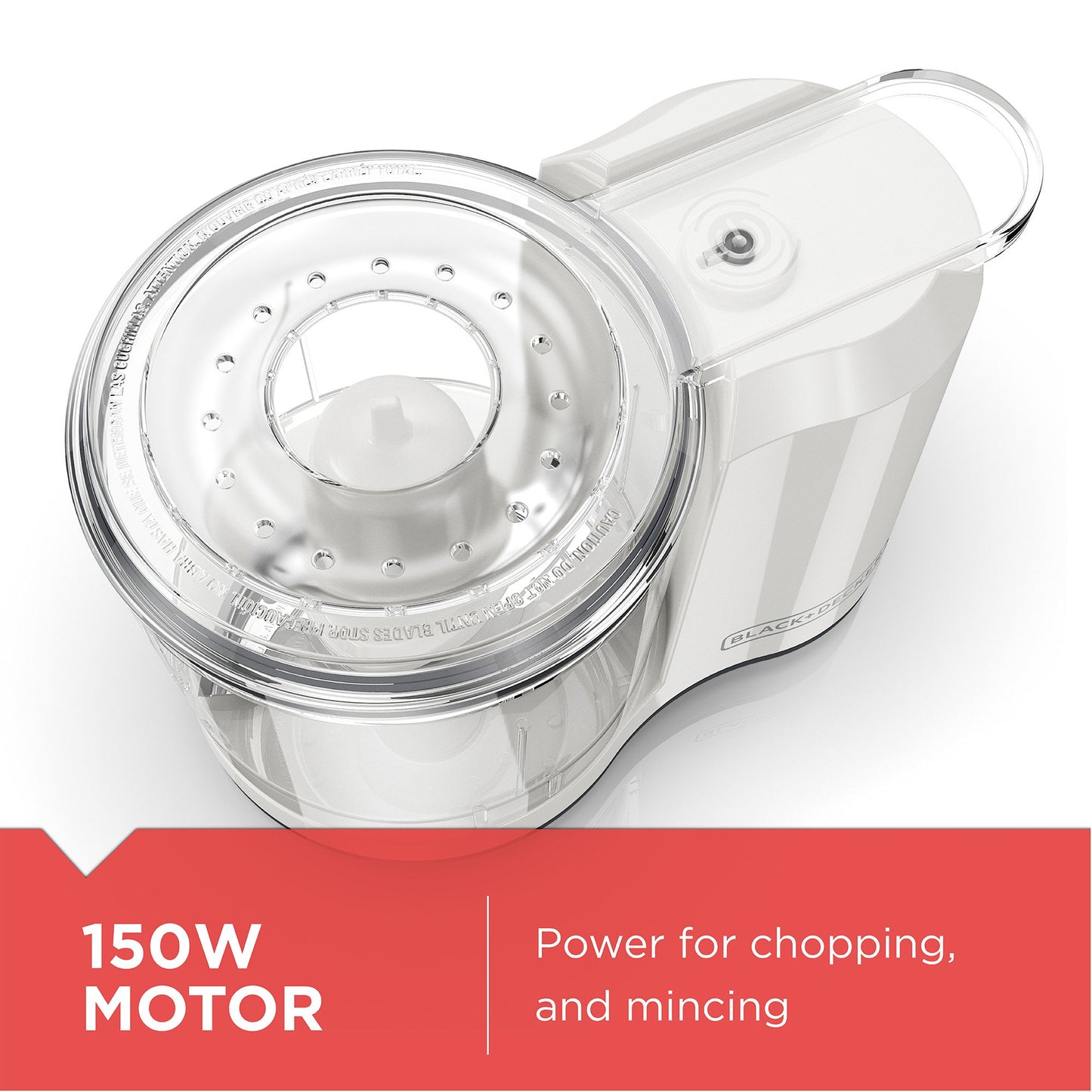 BLACK+DECKER HC150W 1.5-Cup Electric Food Chopper, White, 1.5_cup