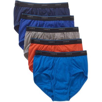 Hanes Men's Cotton Briefs Cool Dri Mid-Rise Sport Styling 5-Pack FreshIQ (Assorted- 5-Pack Briefs, 2XL)