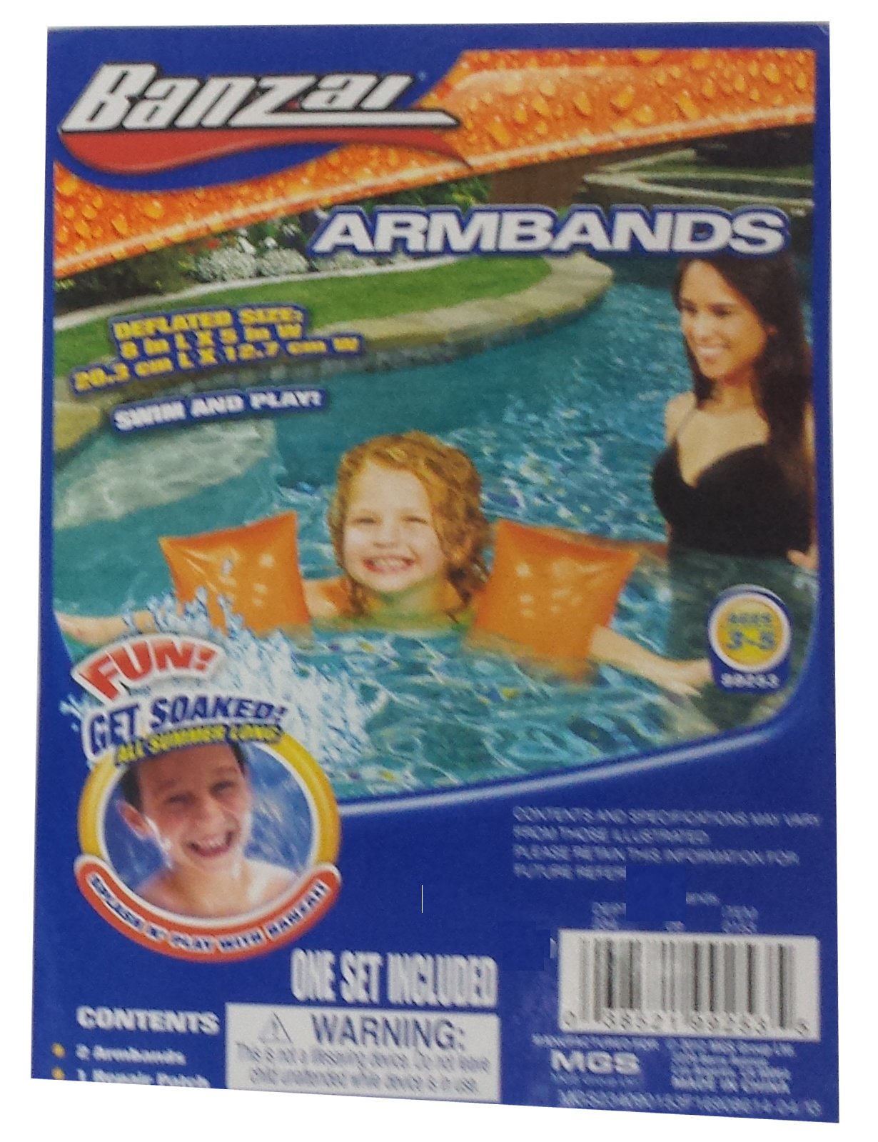 Genuine Bazai Arm Band Swim Trainers - Safety Orange