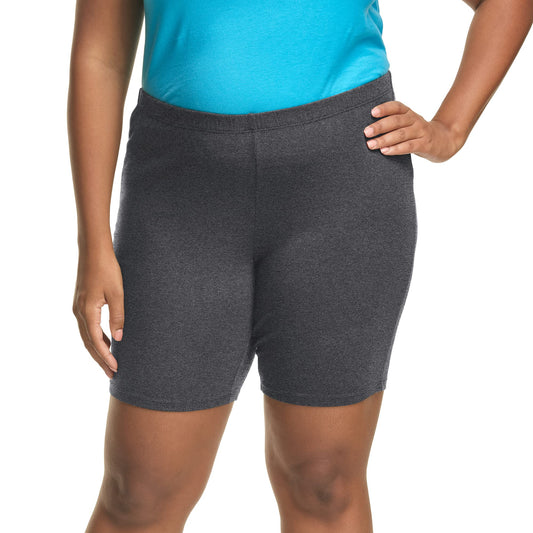 JUST MY SIZE womens Bike athletic shorts, Charcoal Heather, 5X US
