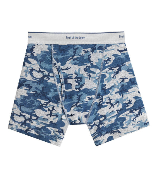 Fruit of the Loom Boys 5-Pack Print/Solid Boxer Brief, L, Assorted Print/Solid
