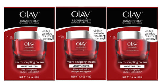 OLAY Regenerist Advanced Anti-Aging Micro-Sculpting Cream 1.70 oz (Pack of 3)