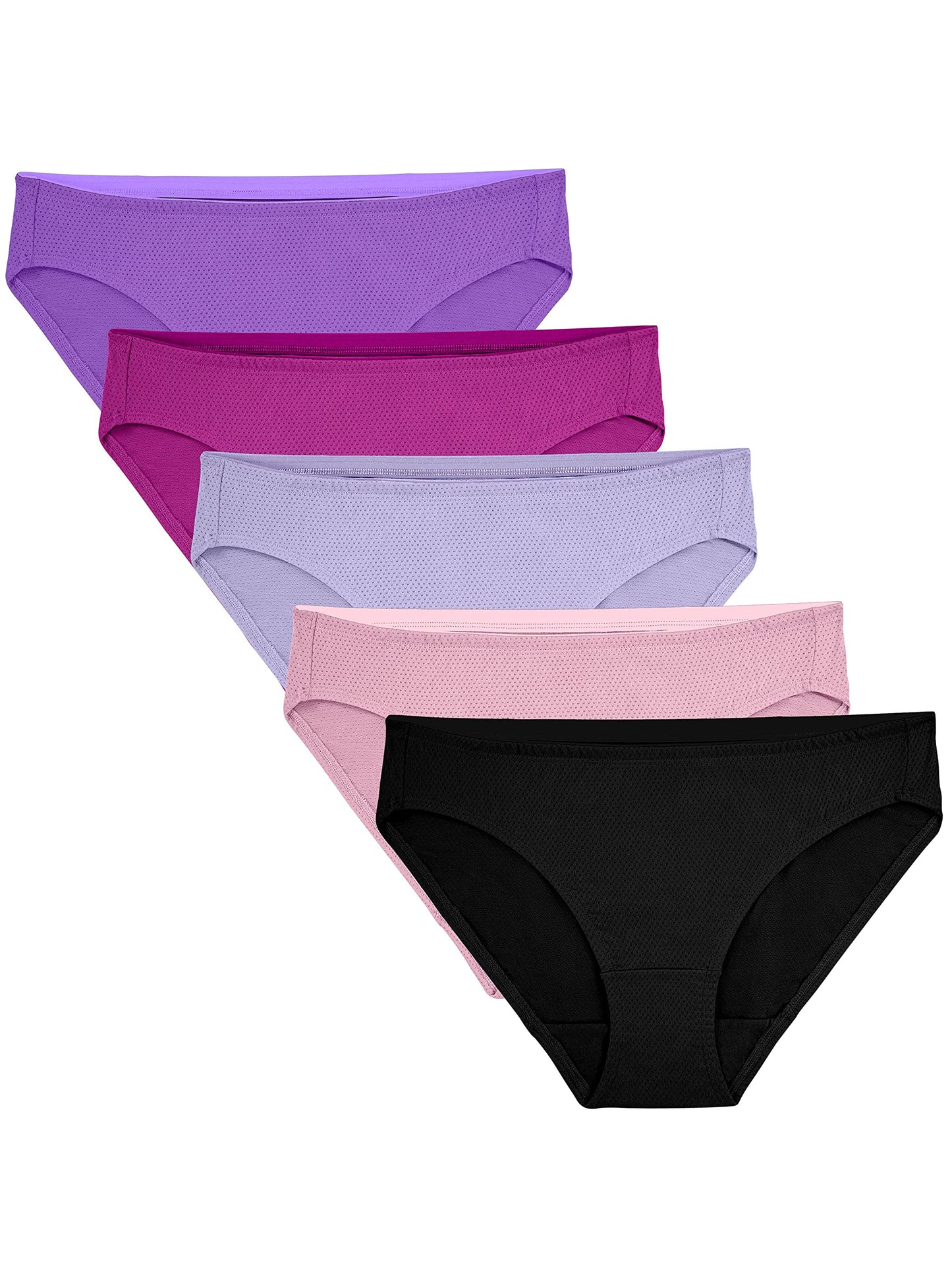 Fruit of the Loom womens Premium (Ultra Soft & Breathable) Bikini Style Underwear, Breathable - Bikini Fashion Assorted, 9 US