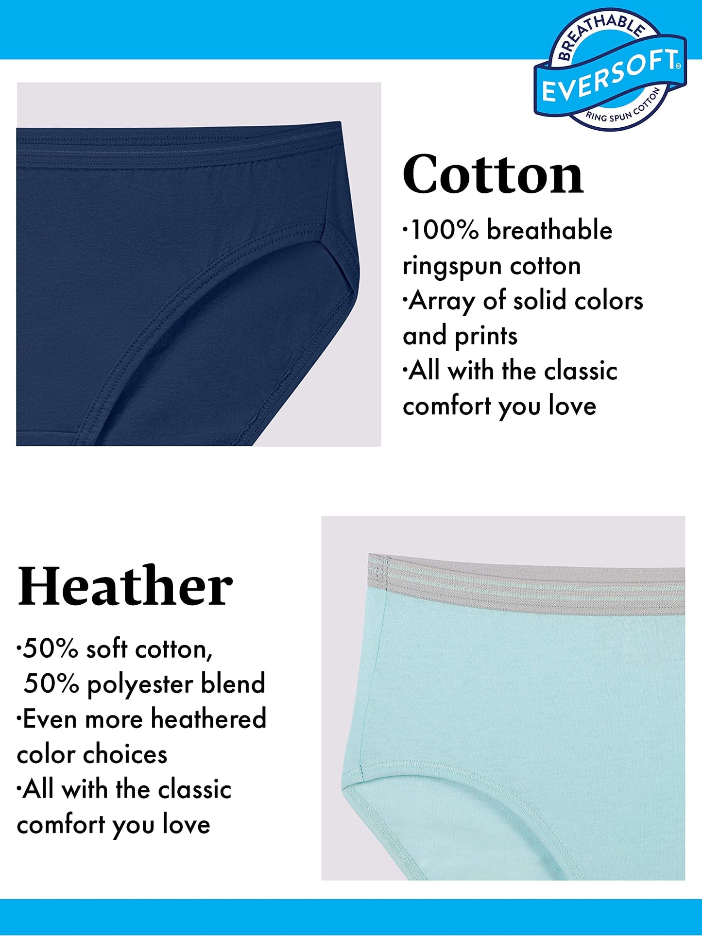 Fruit of the Loom Women's 6 Pack Assorted Cotton Boyshort Panties, Assorted, 9