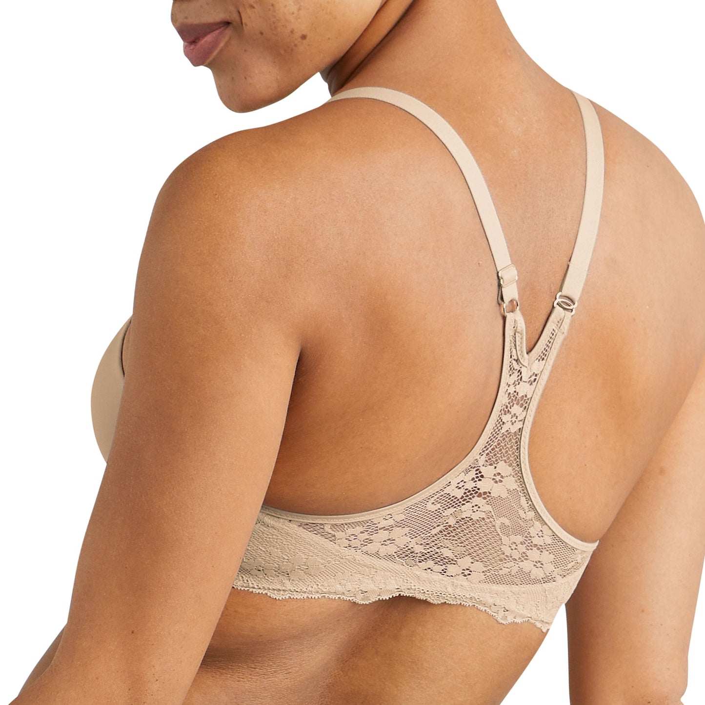 Maidenform Womens One Fab Fit T-shirt Bra, Lightly-lined Underwire Racerback For Bras, Latte Lift, 38B US