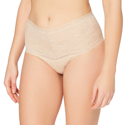 Maidenform womens Tummy Smoothing Lace Thong Panties, Paris Nude, 7 US
