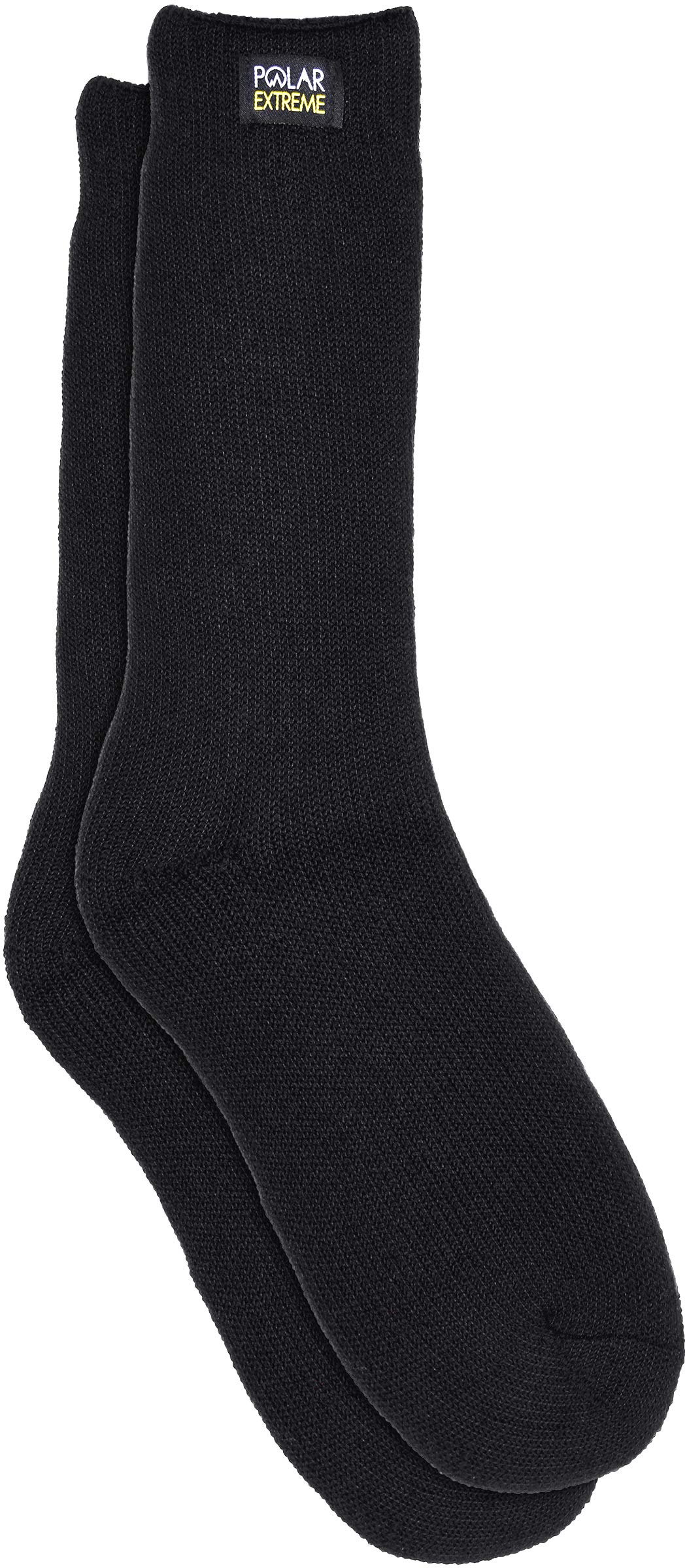 Men's Polar Extreme Moisture Wicking Insulated Thermal Socks in 4 Great Colors (Black),6-12