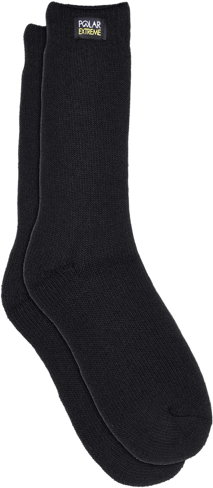 Men's Polar Extreme Moisture Wicking Insulated Thermal Socks in 4 Great Colors (Black),6-12