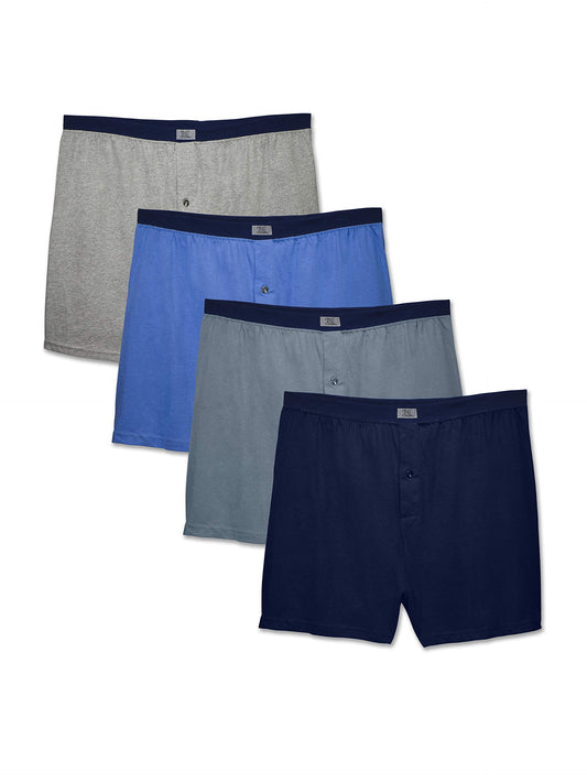 Fruit of the Loom mens Tag-free Boxer Shorts Underwear, Knit - Assorted Colors, 3X-Large US