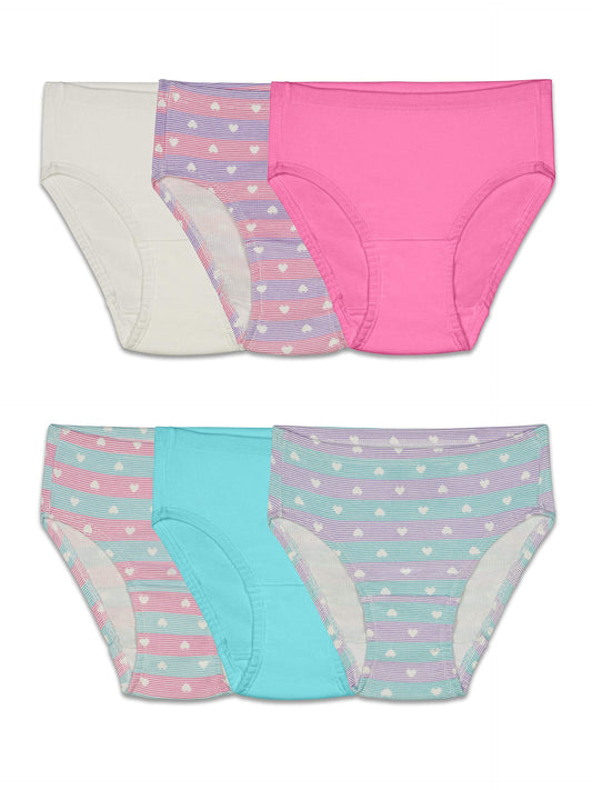 Fruit of the Loom Girls' Toddler Flexible Fit Brief, Assorted (6 Pack), 2T/3T