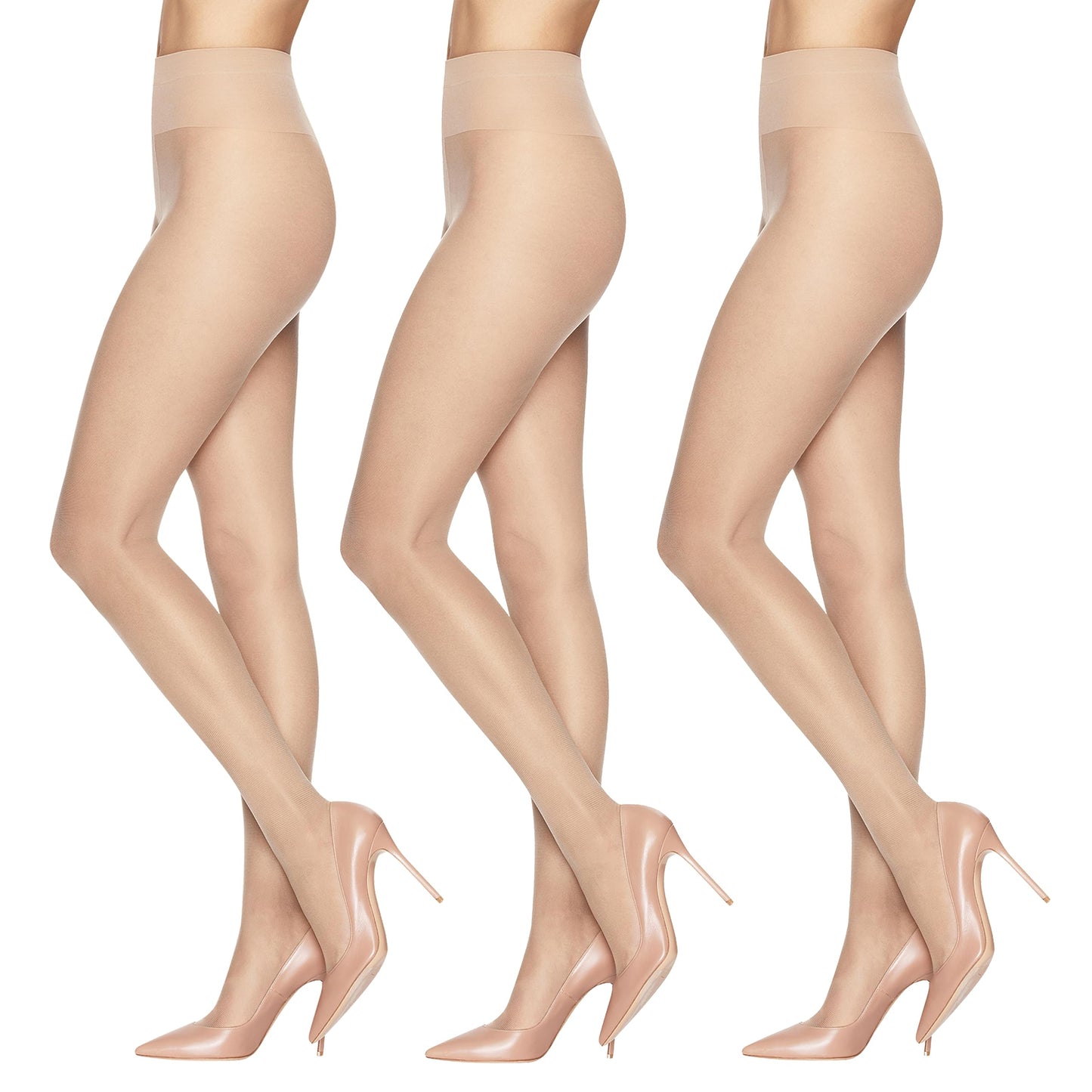 L'eggs Women's Energy Standard-Panty Sheer Toe Nylon Pantyhose, Suntan, Queen
