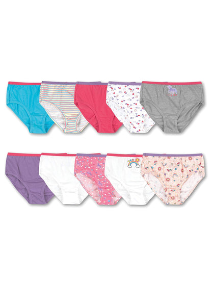 Hanes PA13BB Girls ComfortSoft Briefs - Assorted - 8