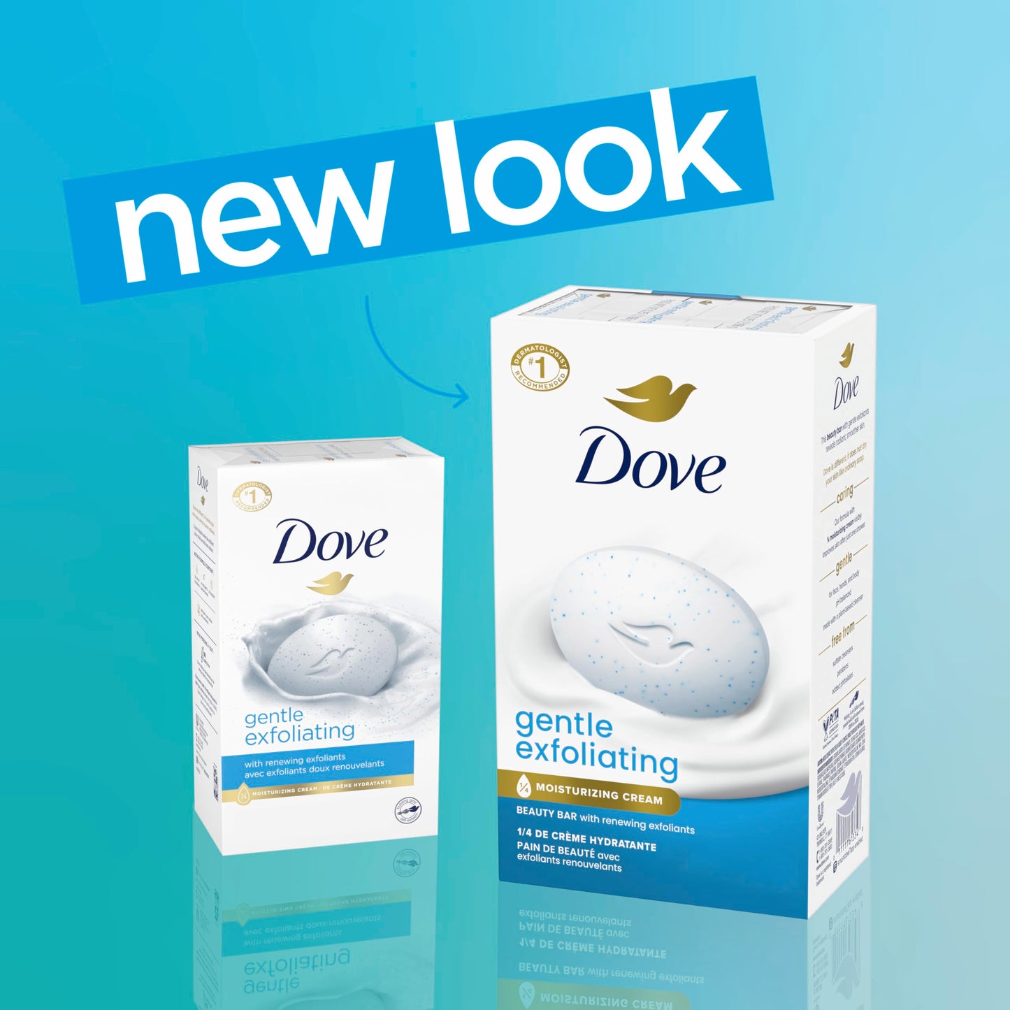 Dove Beauty Bar Soap 2 Bars for Soft, Smooth Skin, Gentle Exfoliating, Gently Renews Skin 3.75 oz