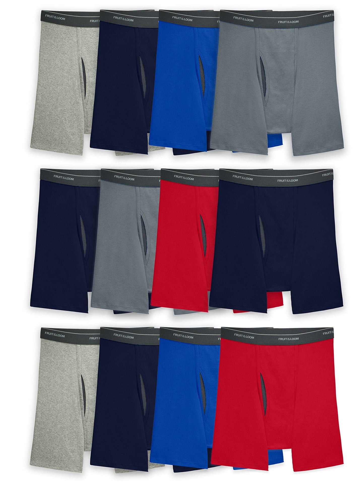 Fruit of the Loom mens Coolzone (Assorted Colors) Boxer Briefs, 6 Pack - Stripe/Solid, 3X-Large US
