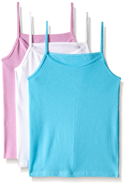 Fruit of the Loom Big Girls' Assorted Cami (Pack of 3), X-Large