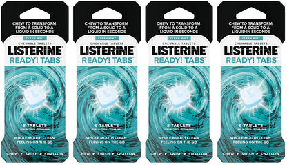 Listerine Ready Tabs Clean Mint Flavor Sugar-Free, 32 Chewable Tablets