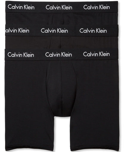 Calvin Klein Men's Underwear Body Modal Boxer Briefs 3 Pack, Black/Blue Shadow/Mink, Small