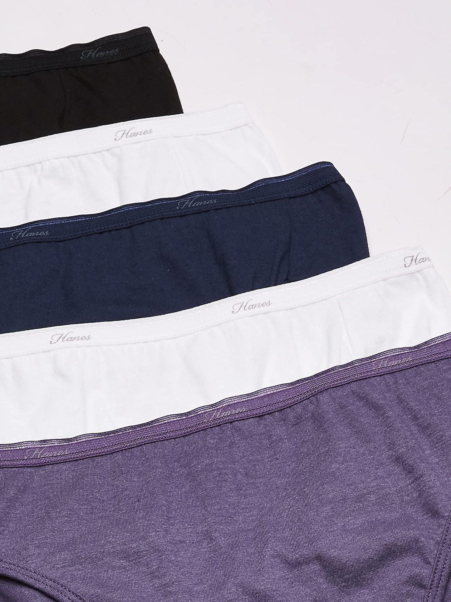 Hanes Women's 10-Pack Hi-Cut Panty (Assorted, Size 5)
