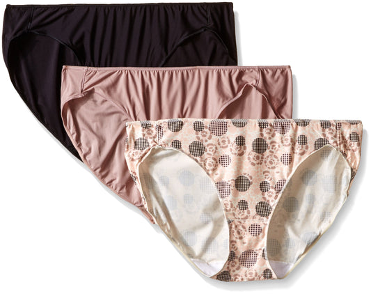 Hanes Women`s Body Creations Microfiber Bikinis 3-Pack,42M3AS,5,Wardrobe