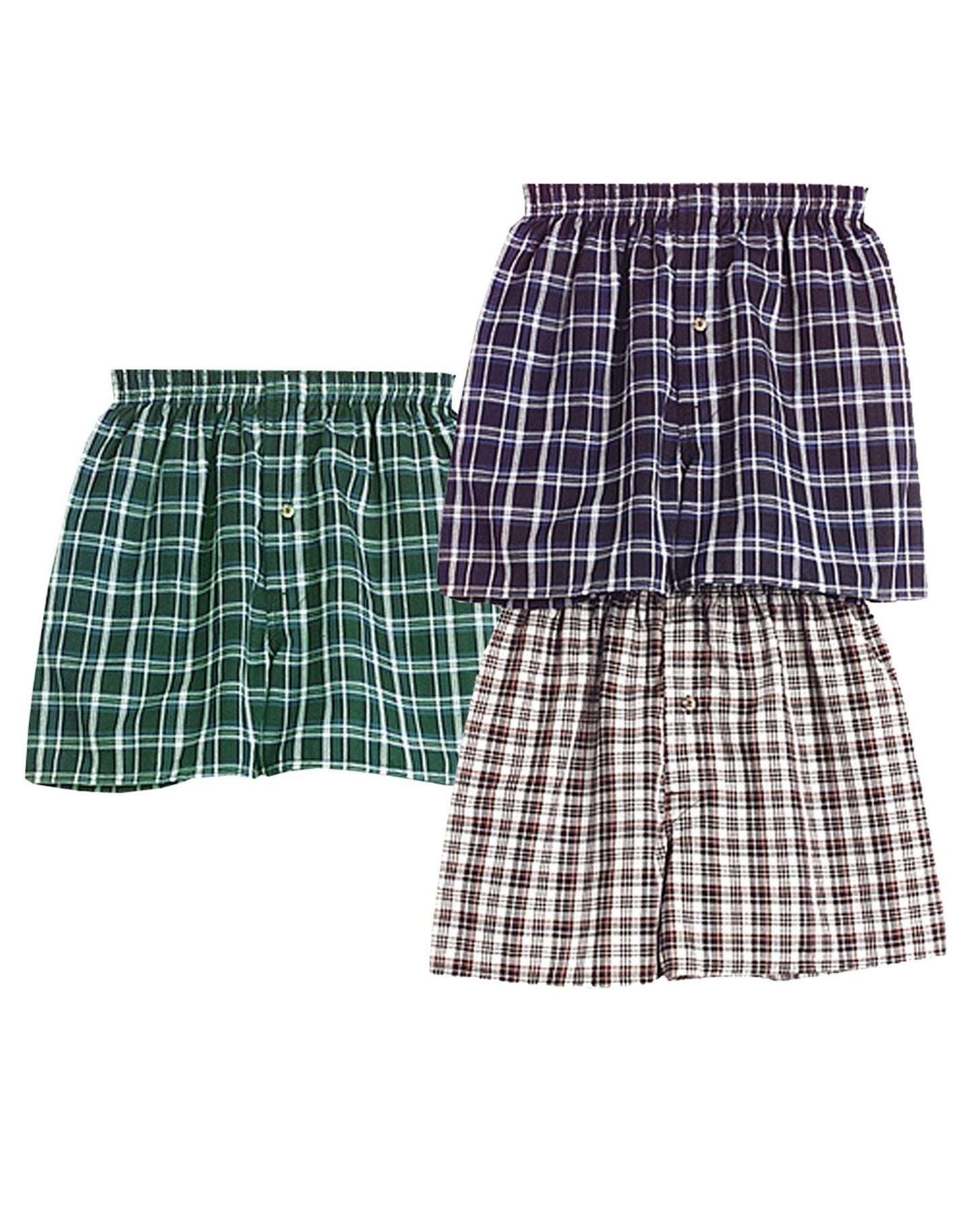 Hanes Boys Red Label Tartan Boxer 3 Pack Small