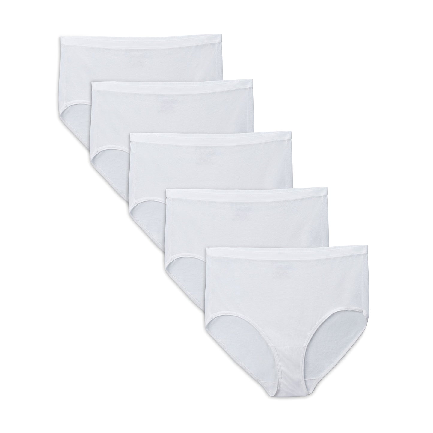 Fruit of the Loom Women's Plus Size "Fit For Me" 5 Pack Original Cotton Brief Panties