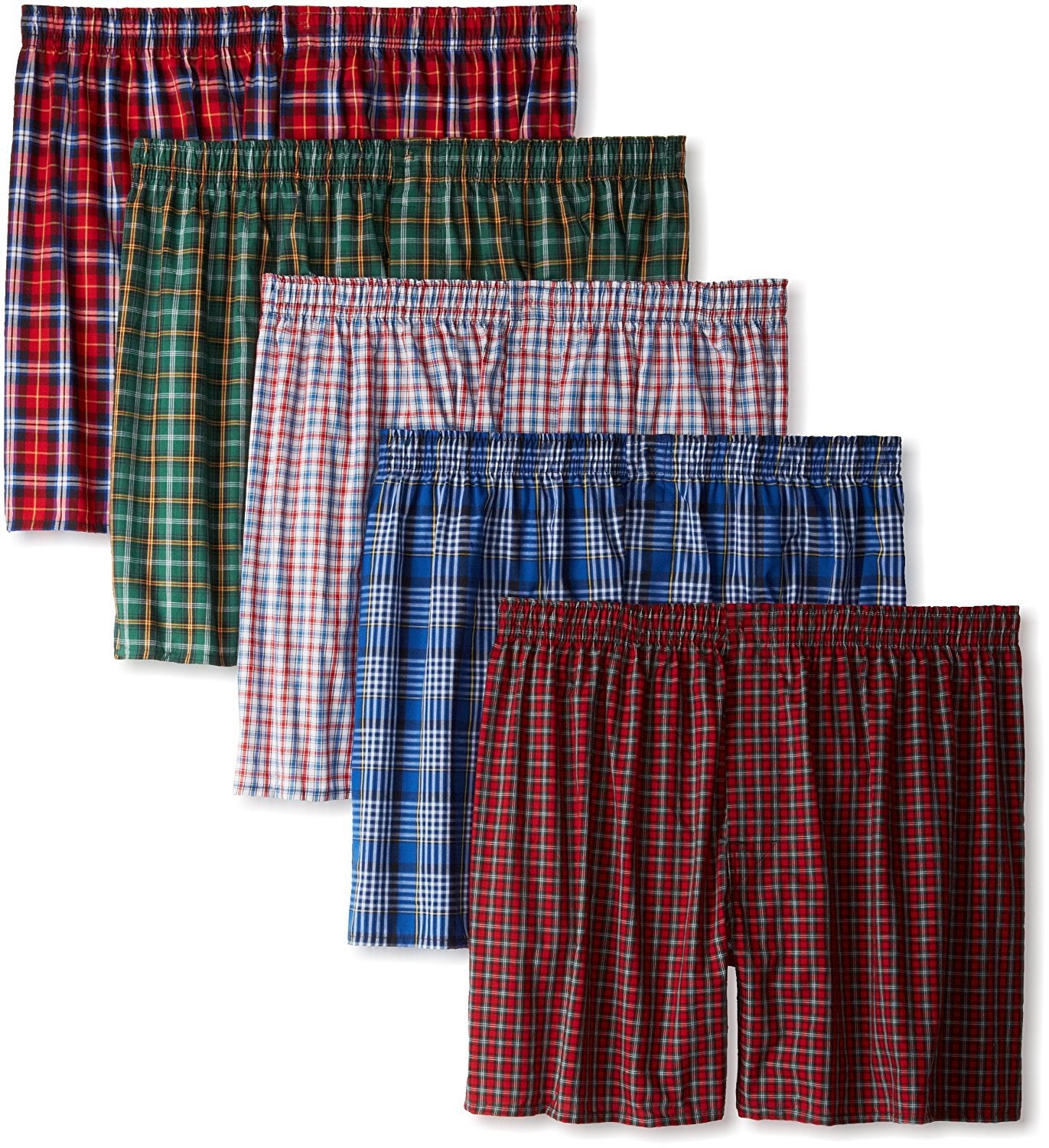 Hanes Men's Five-Pack Ultimate Tartan Boxers (Tartan Plaid, XXX-Large)