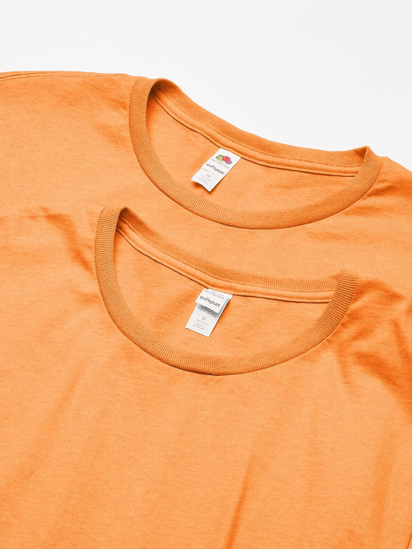 Fruit of the Loom Men's Crew T-Shirt (2 Pack), Orange Sherbet, Small