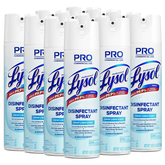 Lysol - RAC74828CT Professional Disinfectant Spray, Crisp Linen, 228oz (12X19oz)