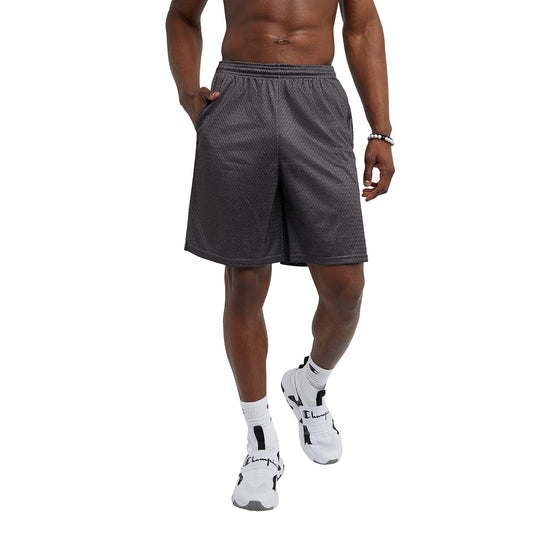 Champion 3.7 oz. Mesh Short with Pockets (81622) Granite Heather, XL