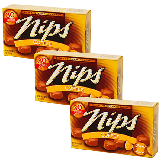 Nips Coffee Candy - 3 Pack Bundle Nips Coffee Hard Candy in Bulk (12 oz Total)