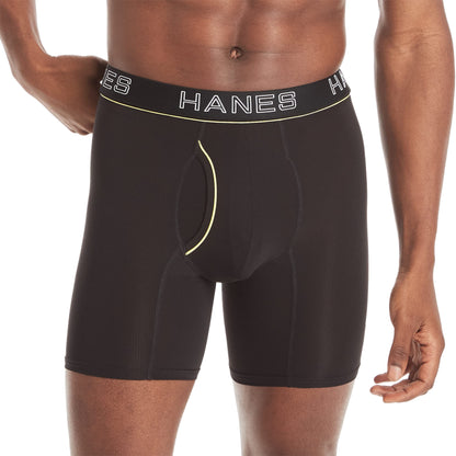 Hanes Ultimate Men's Comfort Flex Fit Ultra Lightweight Mesh Boxer Briefs, 4-Pack, Assorted 2-4 Pack, Large