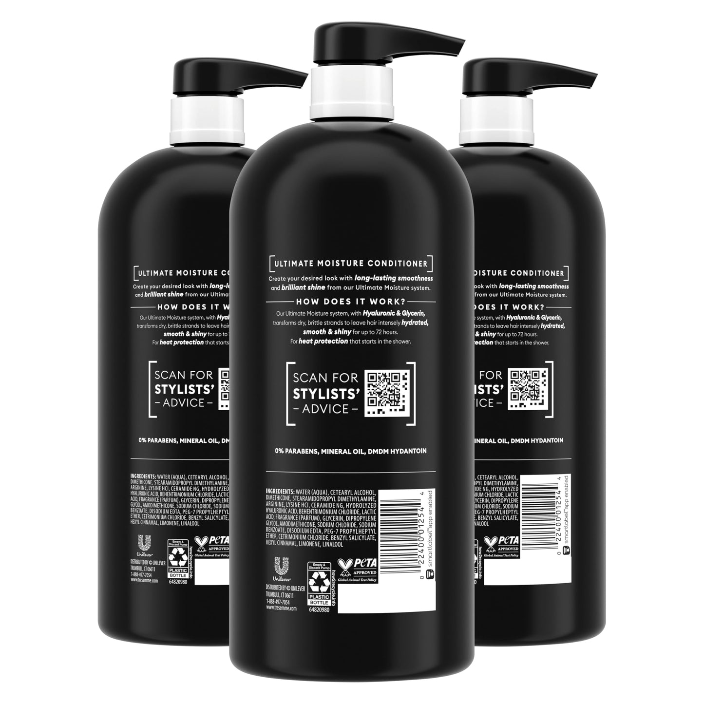 TRESemmé Moisture Rich Hydrating Conditioner 3 Count for Dry Hair Formulated With Pro Style Technology 28 Fl Oz