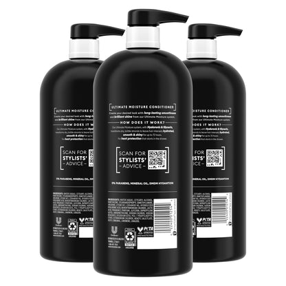 TRESemmé Moisture Rich Hydrating Conditioner 3 Count for Dry Hair Formulated With Pro Style Technology 28 Fl Oz