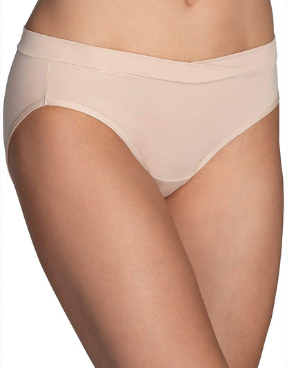 Vanity Fair Women's Beyond Comfort Bikini Panties, Silky Stretch-3 Pack-Black, 9