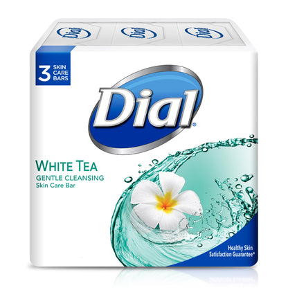 Dial Skin Care Bar Soap, White Tea & Vitamin E, 4 Ounce (Pack of 3)