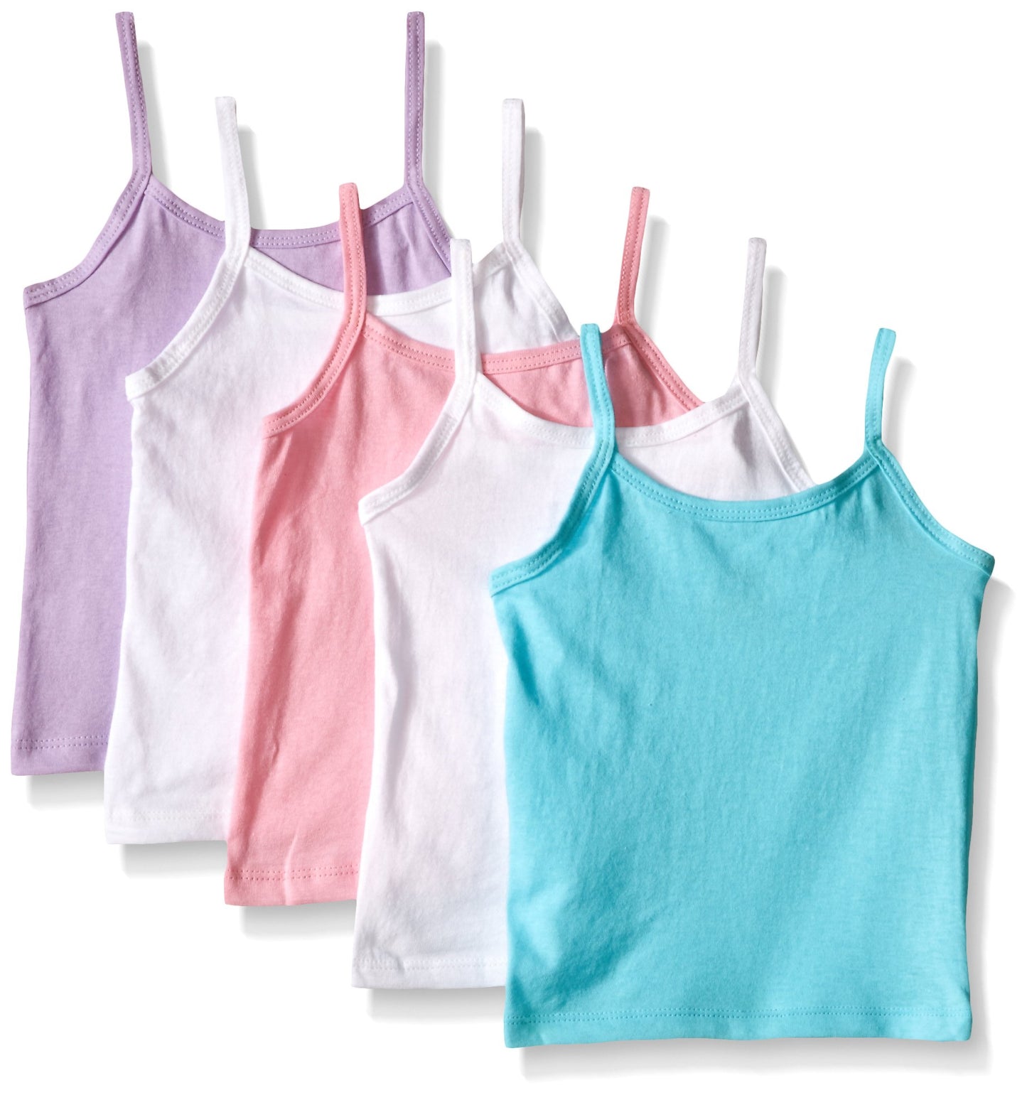 Hanes Girls' Cami Assorted 5-Pack, 4