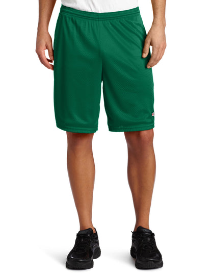 Champion Men's Long Mesh Short with Pockets,Light blue,Small