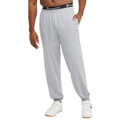Champion, Lightweight Lounge, Jersey Knit Casual Pants for Men (Reg. or Big, Navy C Patch Logo, XX-Large Tall