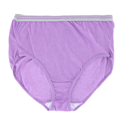 Fruit of the Loom Fit for Me Womens Plus Heather Assorted Brief Underwear, 6 Pack, 10, ASSORTED