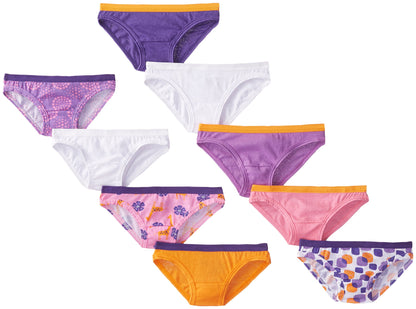 Fruit of the Loom Little Girls' Bikini, Assorted, 6(Pack of 9)