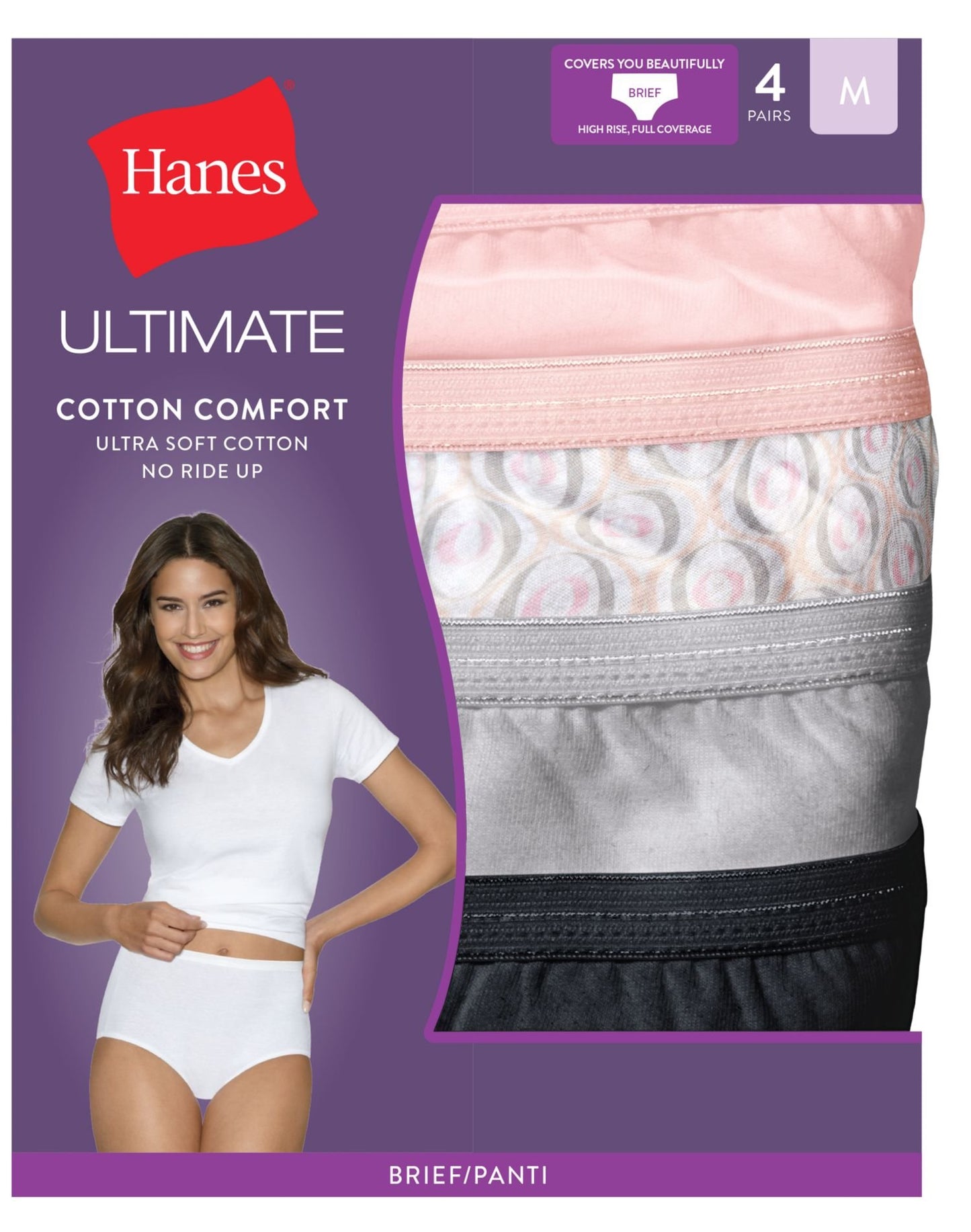 Hanes Ultimate Cotton Women`s Comfort Briefs