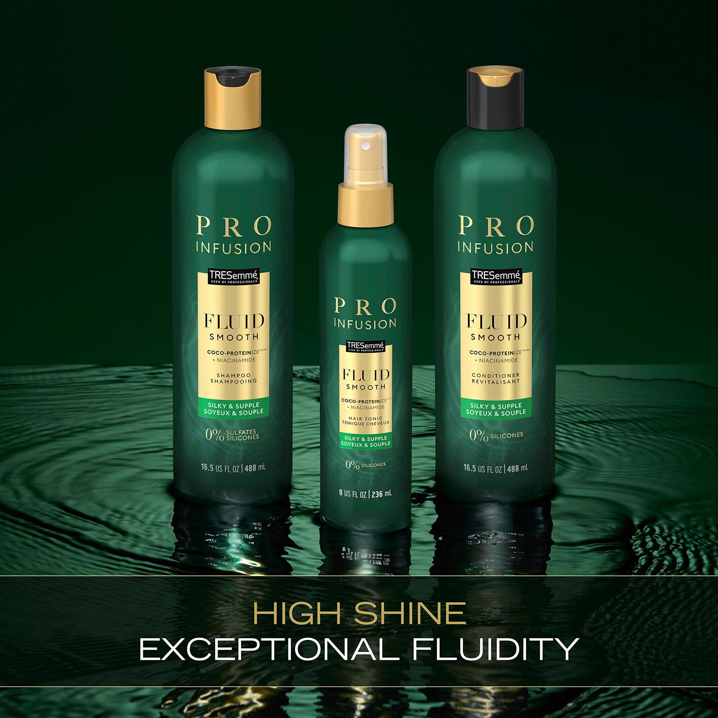 TRESemme Pro Infusion Volume Tonic Hair Thickening Spray, 8 Oz - with Natural Coconut, Plant-Based Texturizing Spray, Biotin Products for Women, 2 Pack