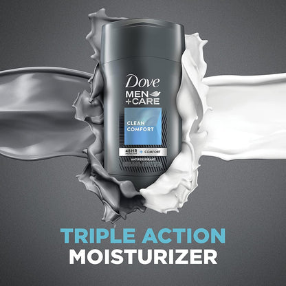 Dove Men+Care Antiperspirant Deodorant Stick Clean Comfort 2.7 oz (Pack of 8)