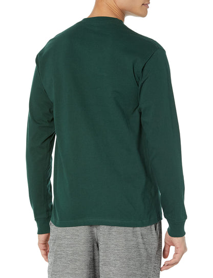 Hanes Men's Beefy Long Sleeve Shirt, Deep Forest, XL