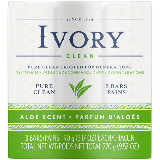Simply Ivory Aloe Bath Bar by Ivory, 3 Count