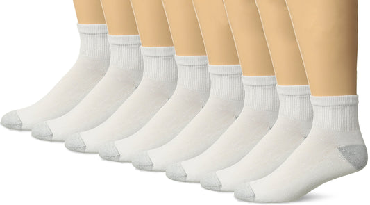 Hanes mens 10-pack Ankle fashion liner socks, White, 6 12 US